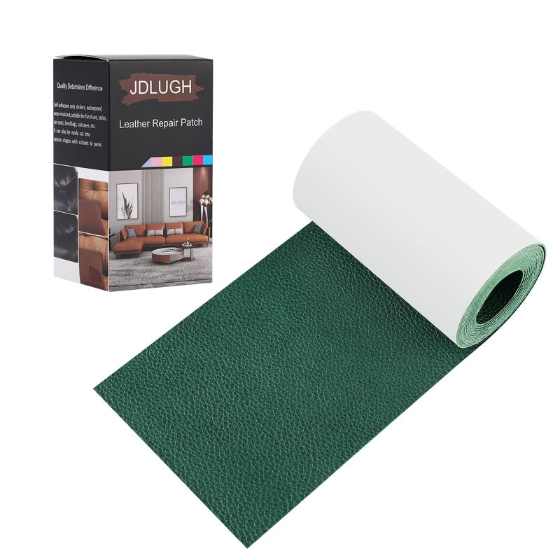 JDLUGH Sofa Leather Repair Patch Tape 35x60 Inch Large Self Adhesive Couch Car Seat Office Chair Leather FurnitureVinyl Repair Patch Kit for Furniture35x60 Inch Green