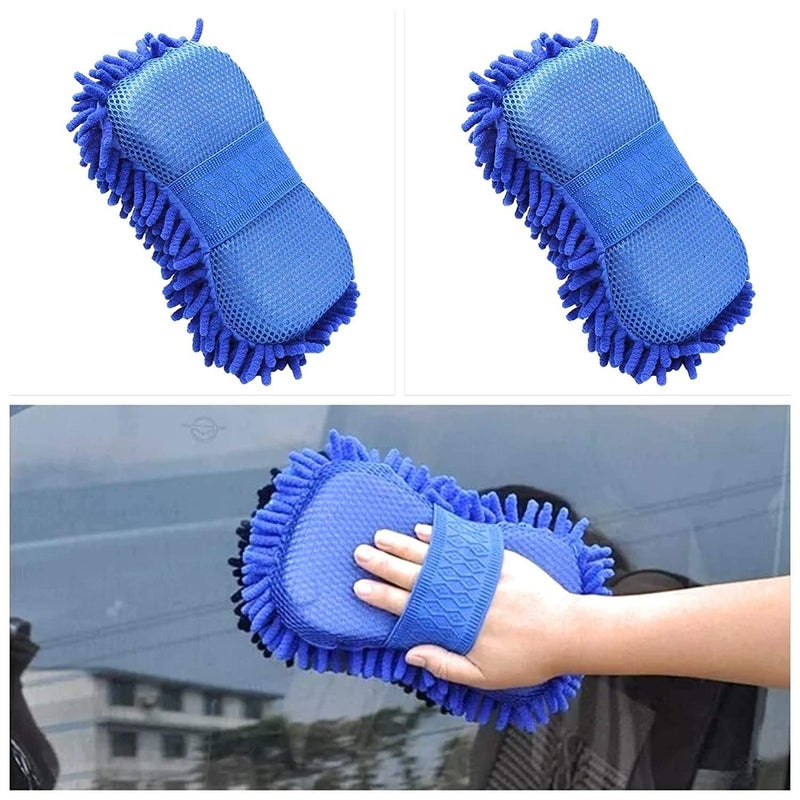 Toytle Microfiber Car Wash Sponge - Ultra Soft Chenille Mitt, Scratch-Free, Single-Sided, Extra Large for Car & Home (Pack of 1) - Image 4