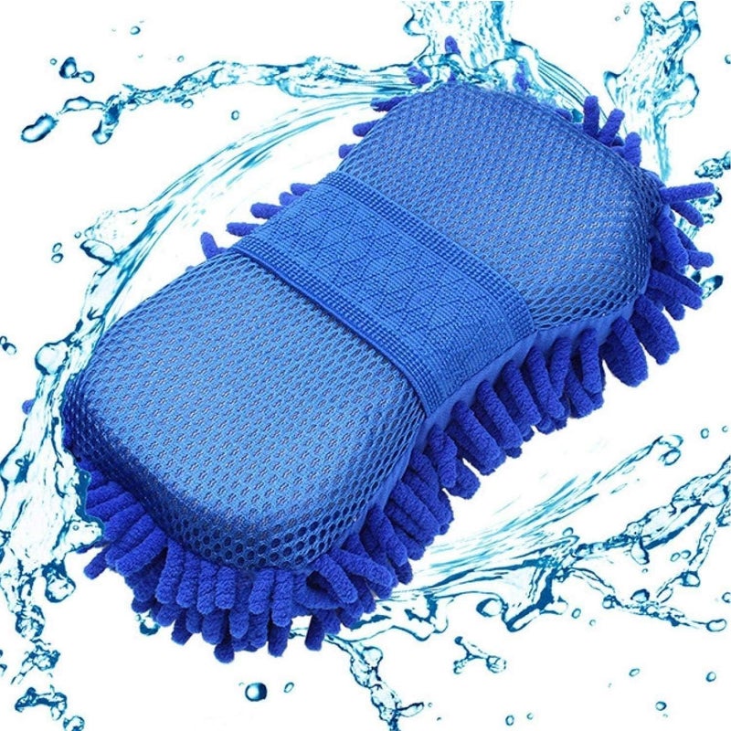 Toytle Microfiber Car Wash Sponge - Ultra Soft Chenille Mitt, Scratch-Free, Single-Sided, Extra Large for Car & Home (Pack of 1) - Image 2