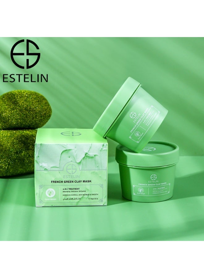 إستيلين قناع الطين المعالج 4 في 1 فرنش جرين ES0026 من استلين، 100 غرام، كل الأنواع - Image 5