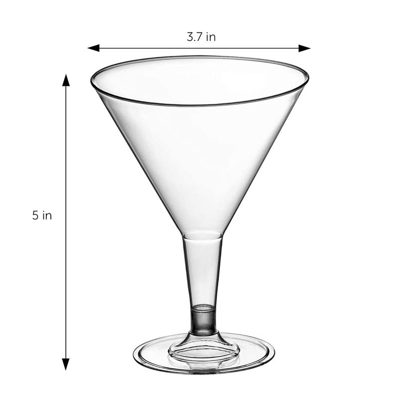 DecorRack 24 Glasses, 7 Oz BPA-Free Plastic Party Cups, Perfect for Outdoor Parties, Weddings, Picnics, Stackable Stemmed, Reusable, Disposable Glasses (Pack of 24) - Image 1