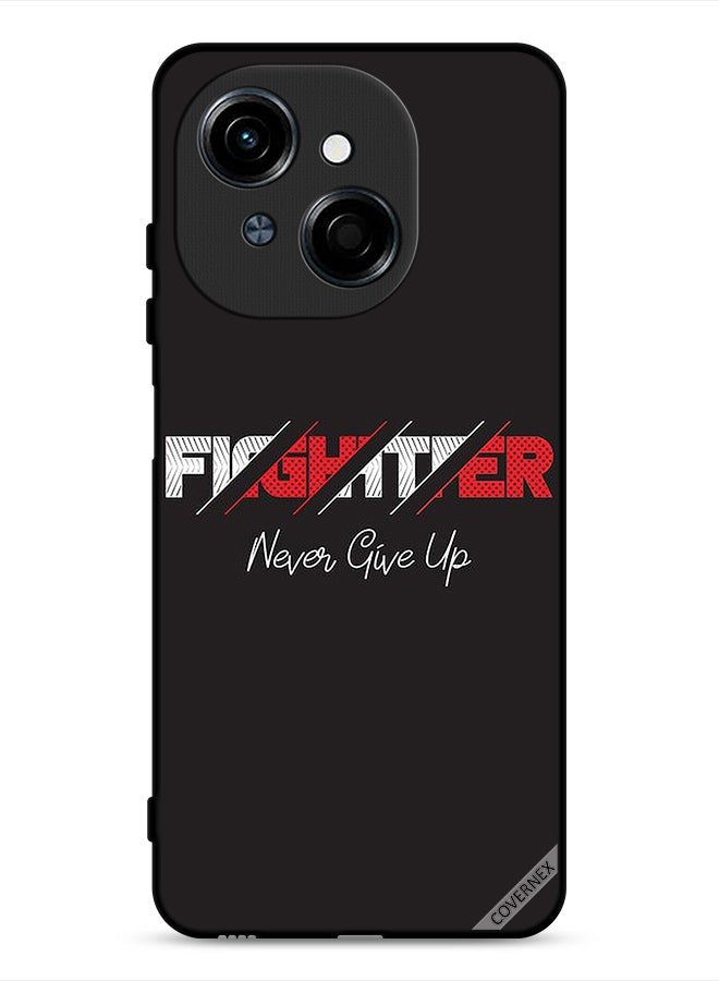 Covernex Tecno Spark Go 1 4G Protective Case Cover Fighter Never Give Up - Image 1