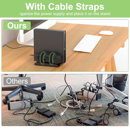 Bedycoon Universal Mini PC Desk Stand for Dell HP Lenovo Adjustable Vertical Desk Stand for Dell OptiPlex MFF 7050 7060 Lenovo ThinkCentre M910Q M700 HP EliteDesk 800 Mini PC Desk Mount Holder - Image 4