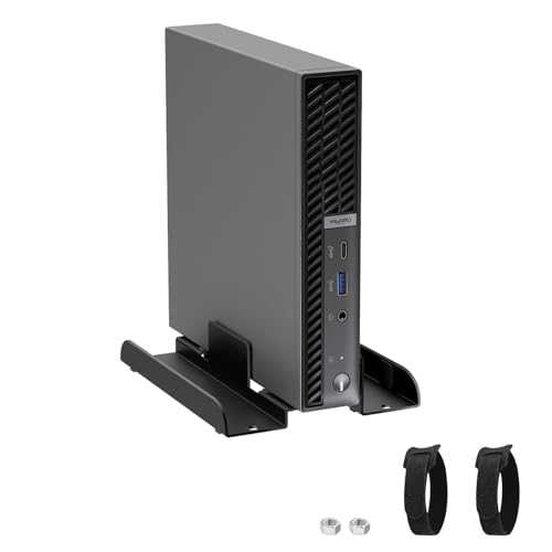 Bedycoon Universal Mini PC Desk Stand for Dell HP Lenovo Adjustable Vertical Desk Stand for Dell OptiPlex MFF 7050 7060 Lenovo ThinkCentre M910Q M700 HP EliteDesk 800 Mini PC Desk Mount Holder - Image 1