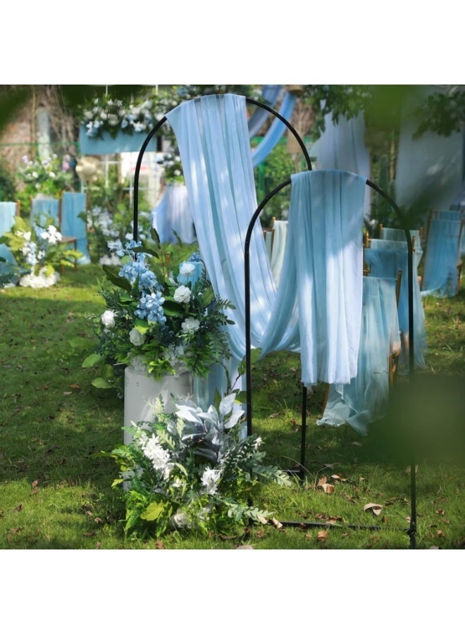 RATSAW 75 x 600 cm Wedding Arch Draping Sheer Fabric for Ceremony Party Reception Decorations  Light Blue - Image 5