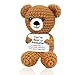 AicooFest Emotional Support Crochet Bear Easter Basket Essentials for Teens Easter Basket Stuffers Egg Fillers Mini Handmade Teddy Bear Gifts Positive Knitted Animals for Friends Women Men Coworkers - Image 2