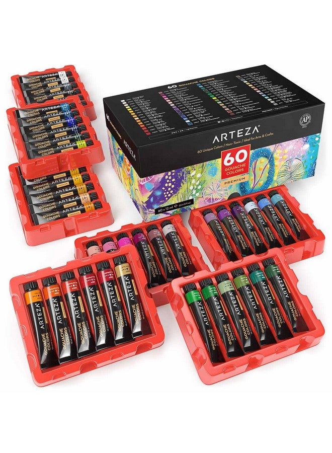 آرتيزا طلاء جواش من ARTEZA، 0.4 أونصة/ 12 مل، مجموعة من 60 لونًا متنوعًا - Image 1
