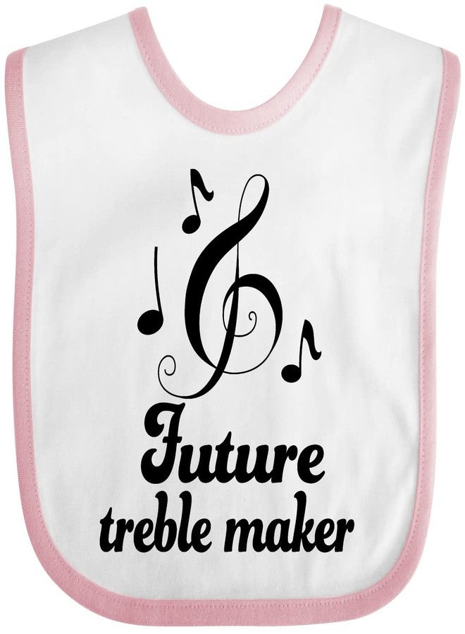 inktastic Future Treble Maker Funny Music Baby Bib White and Pink 401c7 - Image 1