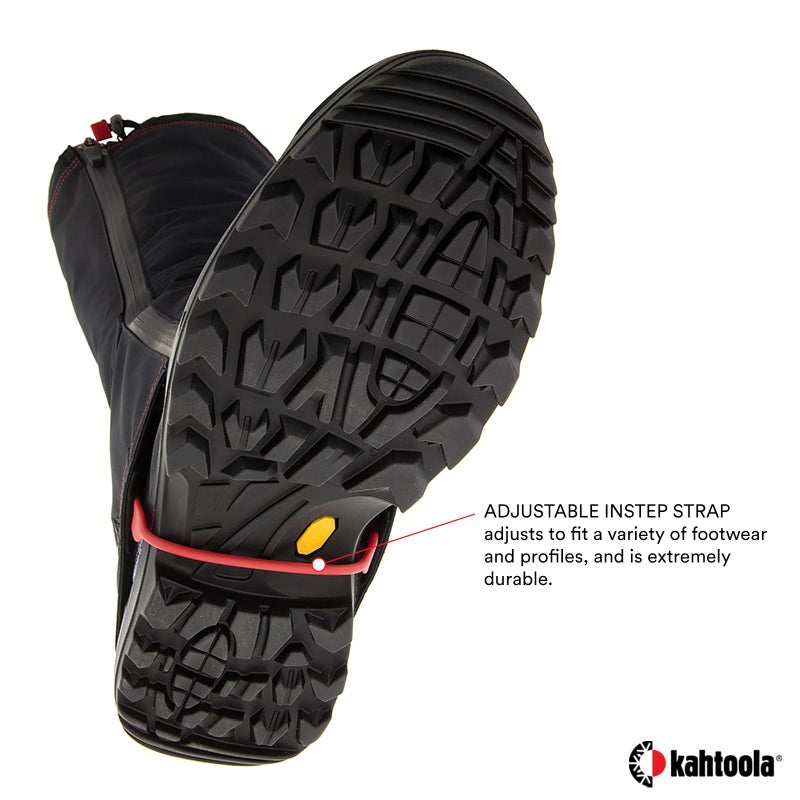Kahtoola LEVAgaiter Tall GTX Gaiters, Waterproof Gore-TEX Shoe & Boot Protection for Mountaineering, Off-Trail Hiking in Mud, Snow & Ice - Black|Black - Medium - Image 4