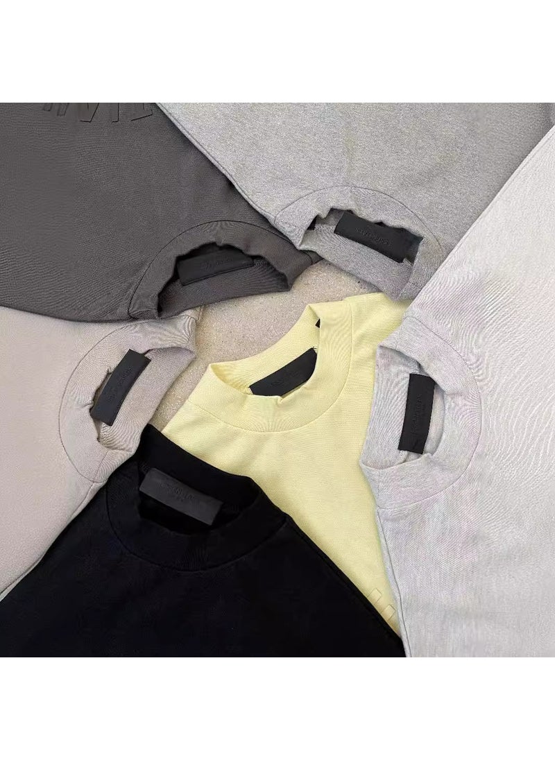 Generic - FOG ESSENTIALS Curved Print Heavyweight Tee seal gray - Image 1