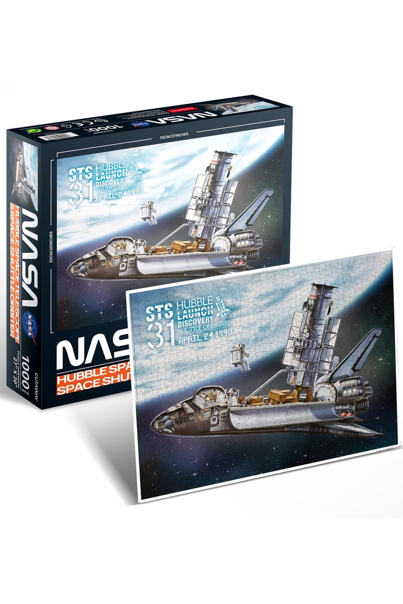 CubicFun Jigsaw Puzzle NASA Hubble Telescope + Discovery Space Shuttle Orbiter 1000-Pieces | No-Glue or Scissors Needed! | Puzzle for Adults | Kids Puzzle | Challenging Puzzle | Perfect for Stress Reliever and Puzzle Lovers | - Image 4