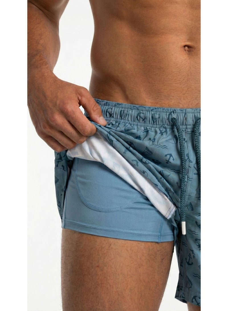 Cetus Board Short AnchorShip - Junior (Teal) - Image 1