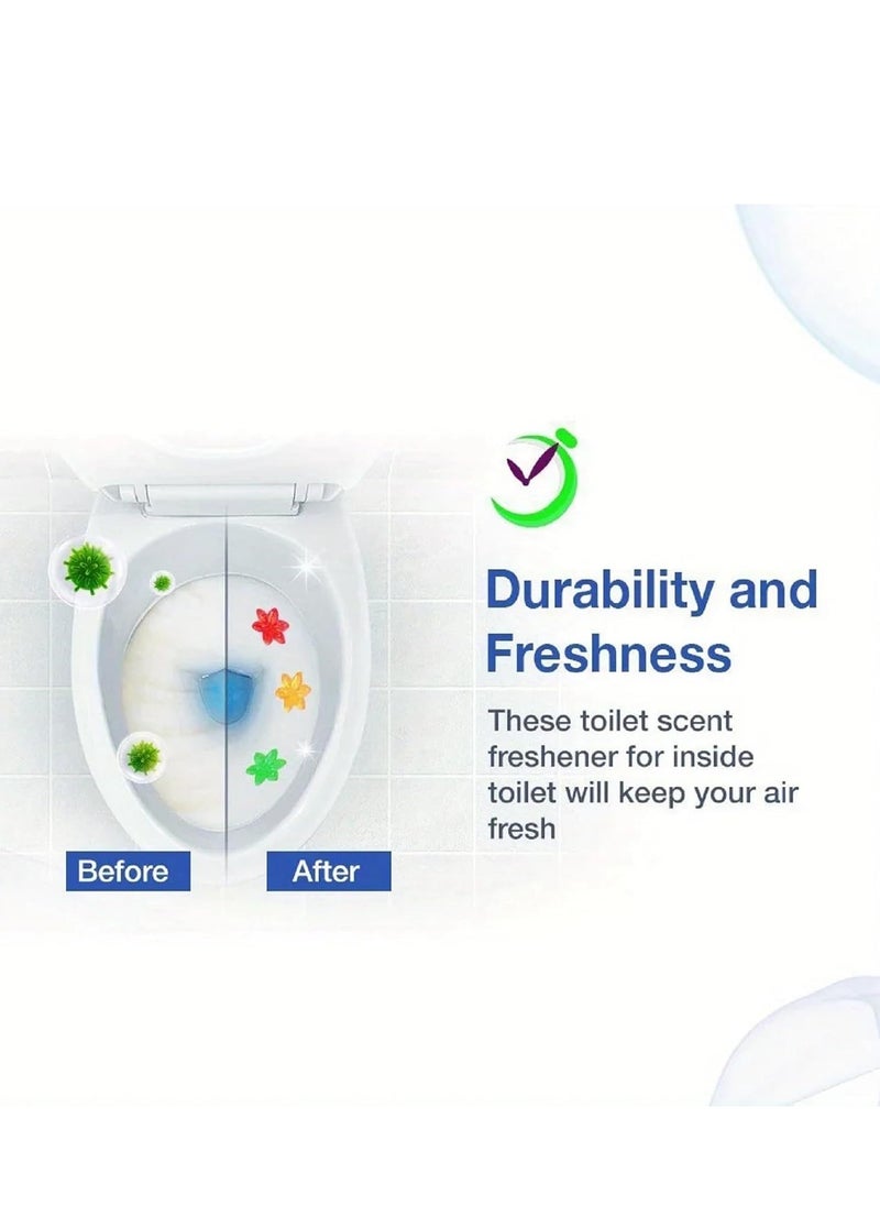 Jakehoe - 4pcs Toilet Cleaning Gel, Flower Fragrance Bathroom Deodorizer Bowl Cleaner Toilet Wand Refills, Toilet Refresh Flower Scent Gel, Toilet Air Freshener, Keep Clean And Long-Lasting Fragrance - Image 1