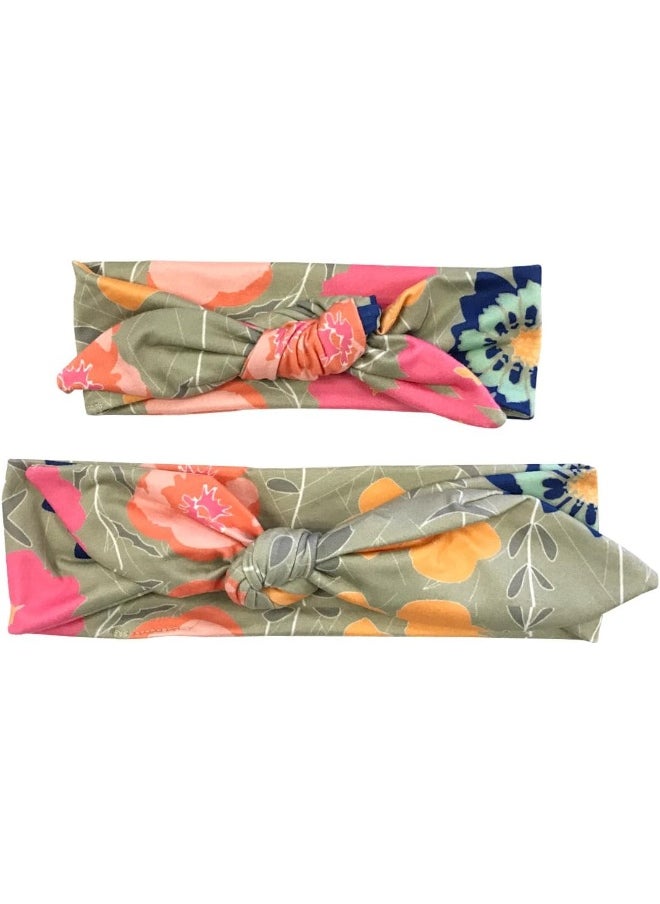 Wrapables - Wrapables® Mommy and Me Boho Headband Headwrap, Floral Fun - Image 1