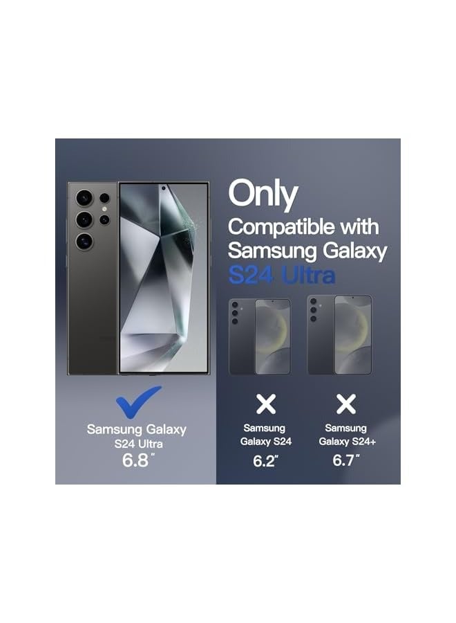 Jetech Magnetic Case for Samsung Galaxy S24 Ultra 5G, Compatible with MagSafe, Translucent Matte Back Shockproof Phone Cover (Black) - Image 2