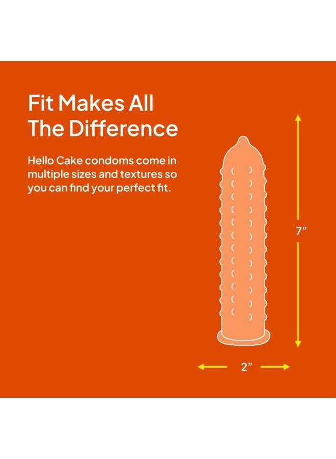 CAKE Hello Cake Dotted Condoms, Premium Silicone Lubricated Latex Condoms with Stimulating Studded Texture for Men, BPA Free, Fragrance-Free, Glycerin Free – 12 Count - Image 3