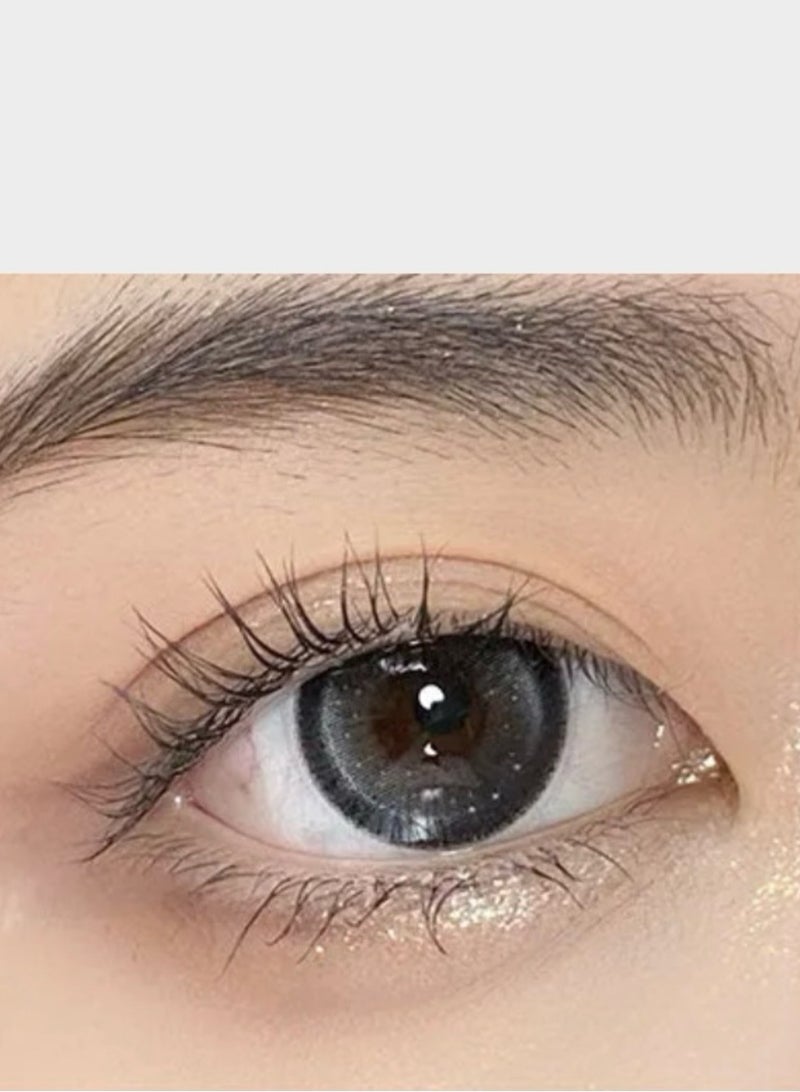 Unibling Snowflake Crystal Ball Yearly Colored Contact Lenses, Unisex Cosmetic Contact Lenses, Enlargement Collection, Light Gray, With Case - Image 1