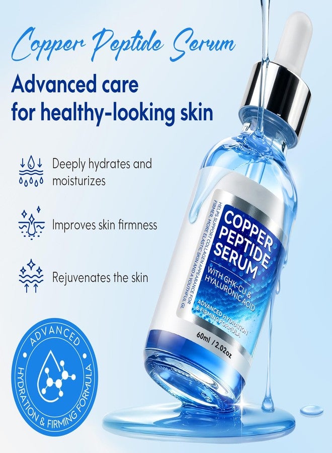 QJCWXIAOX Copper Peptide Serum for Face, GHK-Cu Facial Serum with Hyaluronic Acid - Image 3