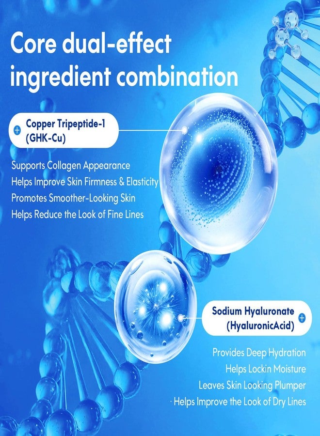 QJCWXIAOX Copper Peptide Serum for Face, GHK-Cu Facial Serum with Hyaluronic Acid - Image 2