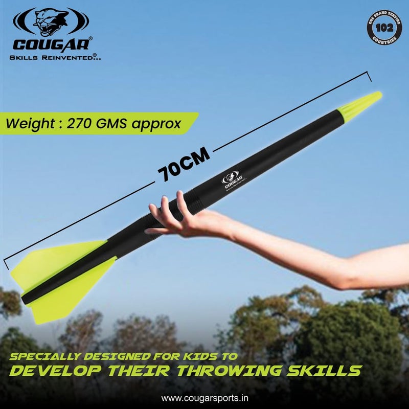 Cougar Soft Plastic Little Launcher Training Javelin - Ideal for Kids, Adults, and School Competitions, Outdoors 350 G, Lenght- 27 inch - Image 4