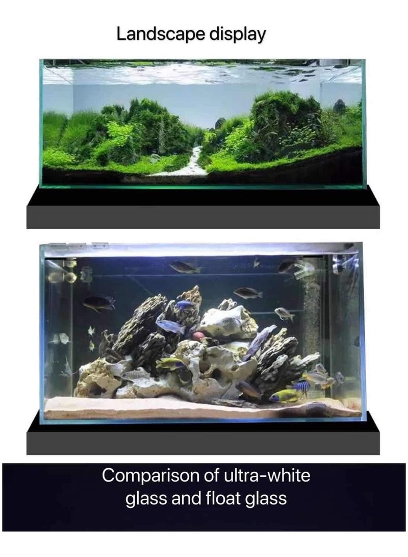 REPTIZOO REPTIZOO Aquarium Professional Fish Tank - True Ultra White Glass, Standard and Bow Front Aquarium Only Rectangular (Standard) Aquarium, 60L (60x30x33cm)  - Image 5