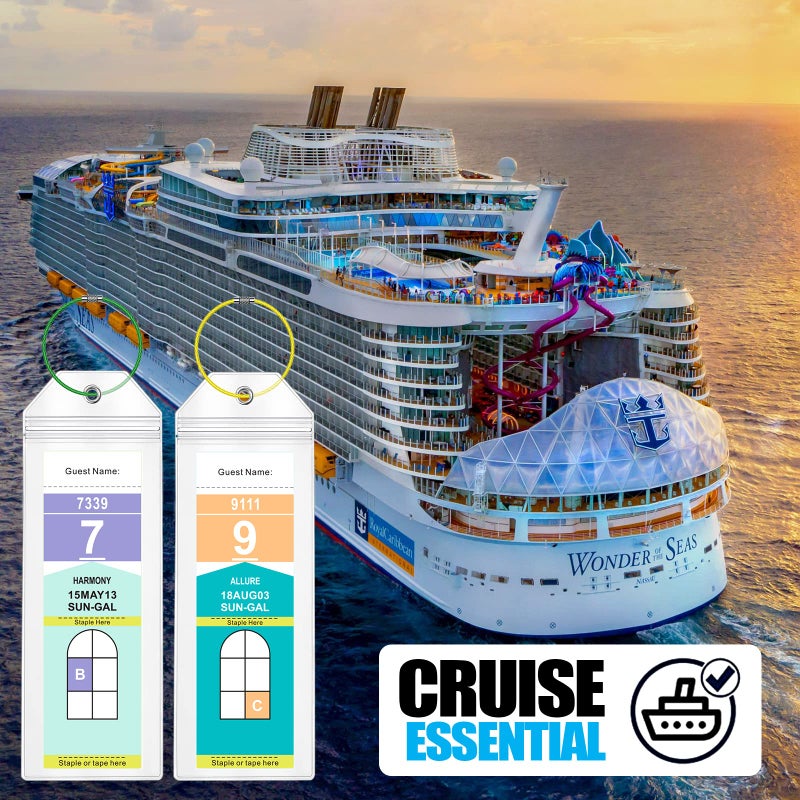Maloun Cruise Luggage Tags for Royal Caribbean Ships and Celebrity, 6Pack Clear Tags Cruise Travel Essentials for 2024-2025 - Image 5