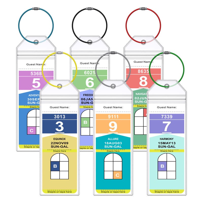 Maloun Cruise Luggage Tags for Royal Caribbean Ships and Celebrity, 6Pack Clear Tags Cruise Travel Essentials for 2024-2025 - Image 1