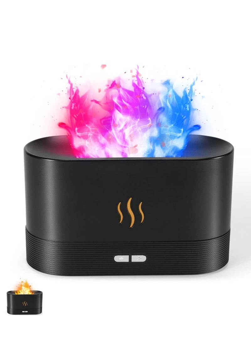 Captaintech Colorful Flame Air Aroma Diffuser Humidifier, Upgraded 7 Flame Colors Noiseless Essential Oil Diffuser for Home,Office,Yoga with Auto-Off Protection 180ml - Image 1