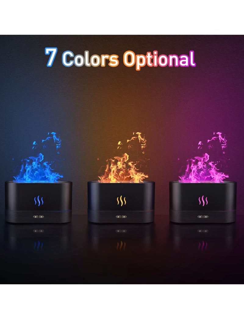 Captaintech Colorful Flame Air Aroma Diffuser Humidifier, Upgraded 7 Flame Colors Noiseless Essential Oil Diffuser for Home,Office,Yoga with Auto-Off Protection 180ml - Image 2