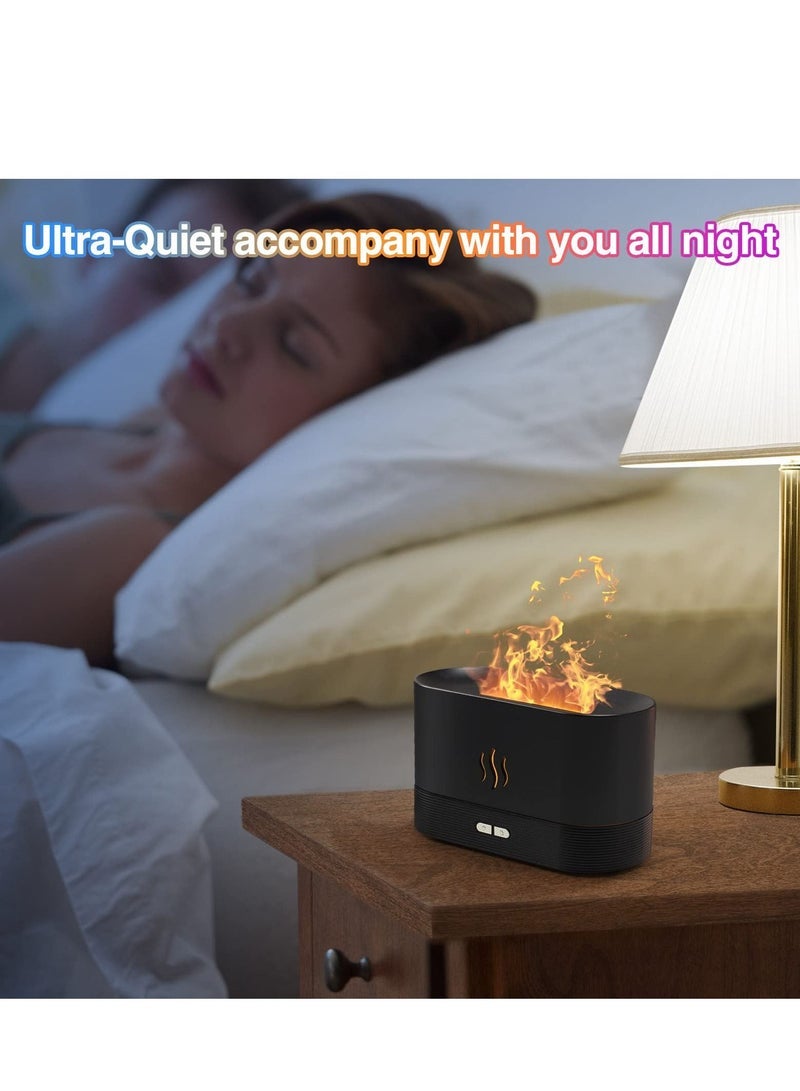 Captaintech Colorful Flame Air Aroma Diffuser Humidifier, Upgraded 7 Flame Colors Noiseless Essential Oil Diffuser for Home,Office,Yoga with Auto-Off Protection 180ml - Image 4