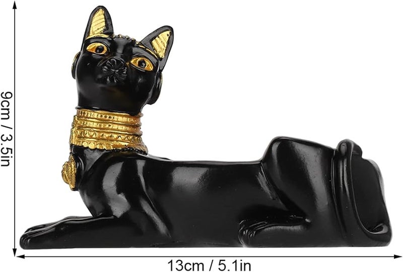 Egyptian Cat Shape Vintage Resin Ashtray 5 1 X 3 5in Desktop Decor For Home Office - Image 4