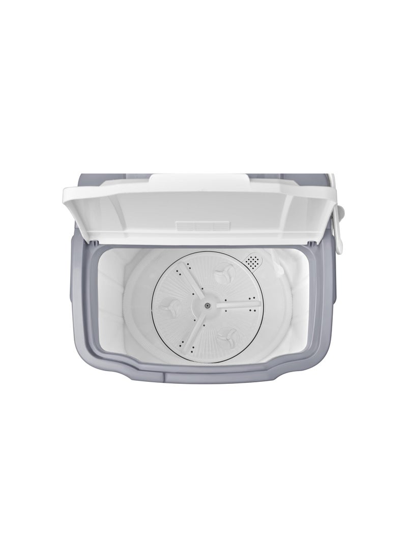 Sonai Happy Washing Machine, Single Tub, 4 KG, White / Grey - MAR-144  - Image 2