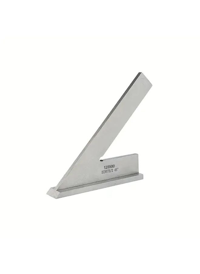 120x80mm 45 Degree Miter Square DIN 875 2 Hardened Steel Angle Ruler With Base - Image 1
