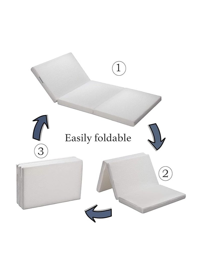 COMFY WHITE FOLDING MEDICATED 180 X 90 X 7 CM PORTABLE MATTRESS - Image 2