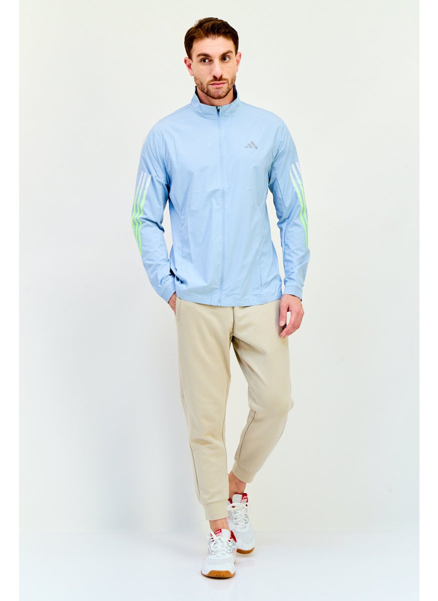 Adidas Men Slim Fit Long Sleeve Training Jacket, Light Blue  - Image 4