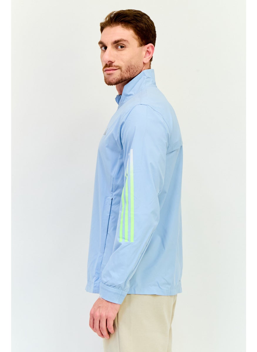 Adidas Men Slim Fit Long Sleeve Training Jacket, Light Blue  - Image 2