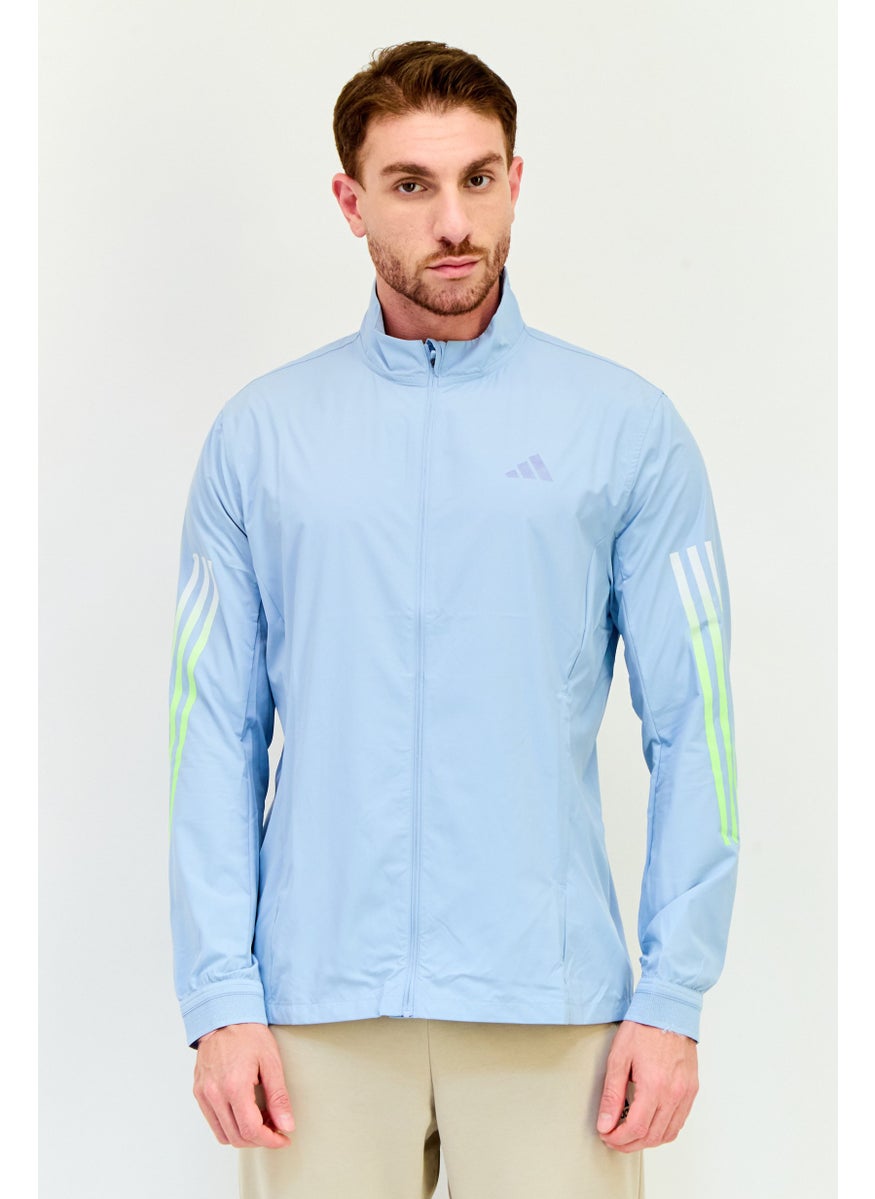 Adidas Men Slim Fit Long Sleeve Training Jacket, Light Blue  - Image 1