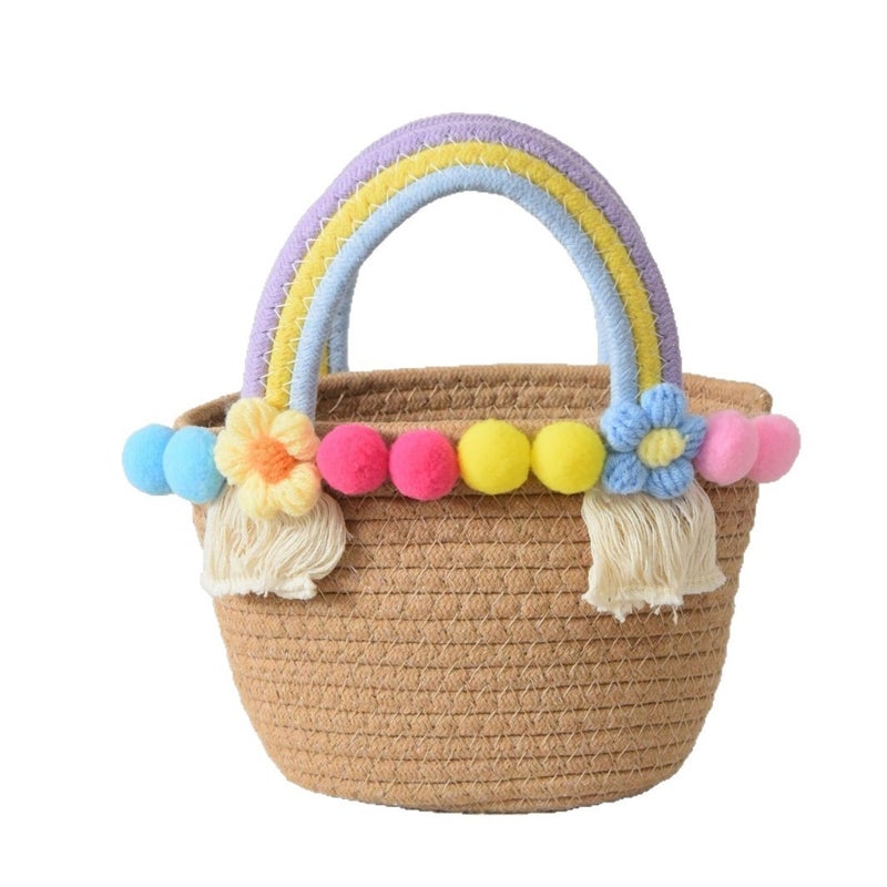 حقيبة كتف نسائية من حبل القطن المنسوج - Image 1
