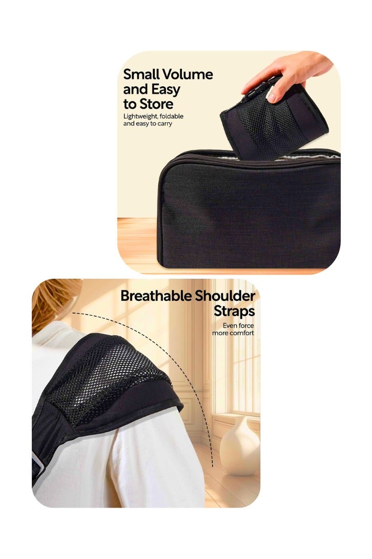 Chase Up Baby Carrier: Toddler Carrier Boys Girls Newborn to Toddler Essentials Safety Non-Slip Baby Half Wrapped Sling Hip Carrier Black - Image 3