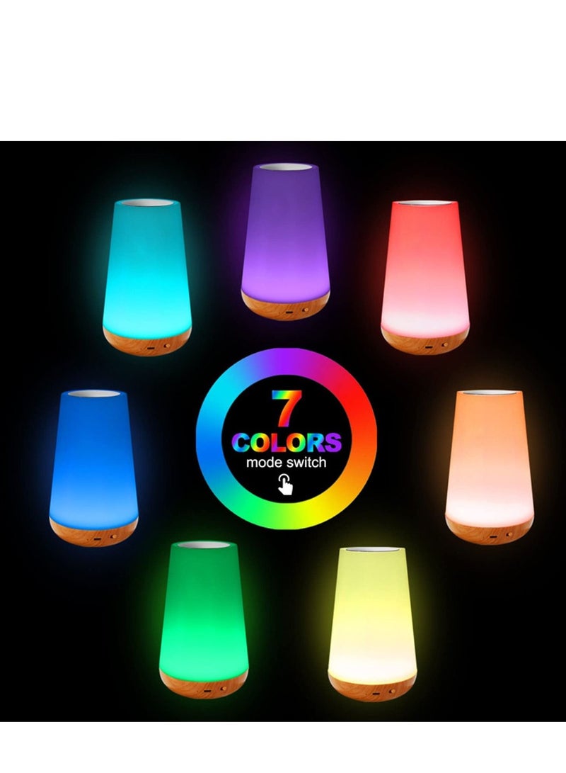 ULHYC Rechargeable LED Bedside Night Lamp Portable Nightlight for Bedroom Home Use Everyday Lighting - Image 2