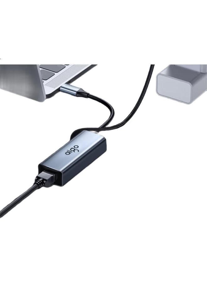 aigo Type-C To Ethernet Adapter Rj45 Gigabit Ethernet Network Card Expansion Dock For Laptop/Phone/Tablet With Pd 100W Power Delivery R02P Metal - Image 2