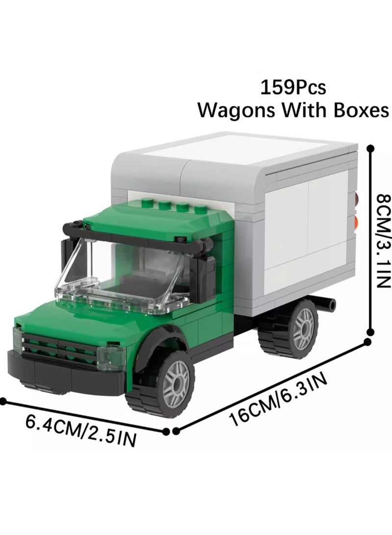 Children's Self-assembly Car Scene Series Small Particle Assembly Building Block Model (Truck With Box 159Pcs) - Image 2