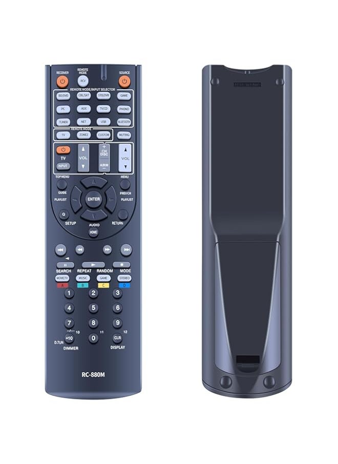 Replacement Remote Control Compatible for Onkyo RC 880M TX NR636 HT RC660 HT S7700 HT R693 TX NR838 TX NR737 Integra 24140881 RC 881M DTR 30.6 7.2 Channel Network A/V Receiver