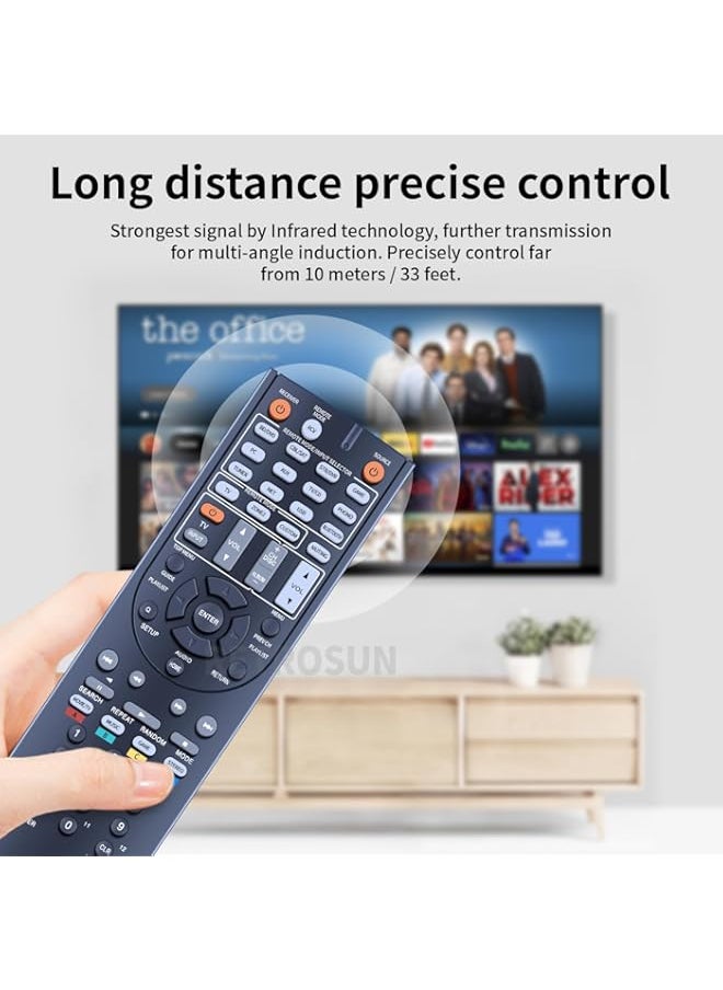 Replacement Remote Control Compatible for Onkyo RC 880M TX NR636 HT RC660 HT S7700 HT R693 TX NR838 TX NR737 Integra 24140881 RC 881M DTR 30.6 7.2 Channel Network A/V Receiver