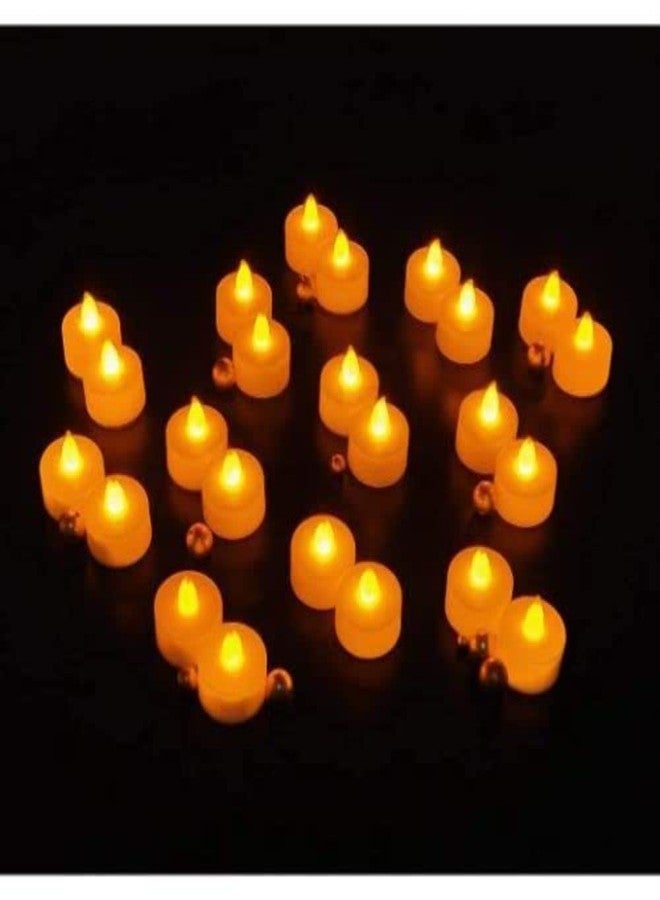 S2S Flameless & Smokeless Decorative LED Tea Light Candles | Battery-Operated Decorative Lightings | Perfect for Gifting, House, Diwali, Christmas, Festival Events (12 Pieces, Yellow) (2 CM Each) - Image 5