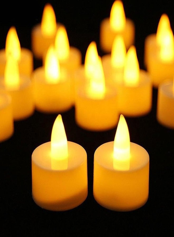 S2S Flameless & Smokeless Decorative LED Tea Light Candles | Battery-Operated Decorative Lightings | Perfect for Gifting, House, Diwali, Christmas, Festival Events (12 Pieces, Yellow) (2 CM Each) - Image 1