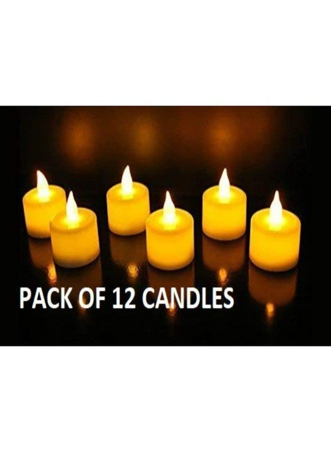 S2S Flameless & Smokeless Decorative LED Tea Light Candles | Battery-Operated Decorative Lightings | Perfect for Gifting, House, Diwali, Christmas, Festival Events (12 Pieces, Yellow) (2 CM Each) - Image 2
