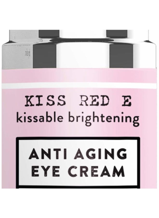 kiss red e - Anti Aging Eye Cream for Women Men. Vegan Eye Cream for Dark Circles Puffiness Wrinkles 1 OZ 50 Days Supply - Image 1