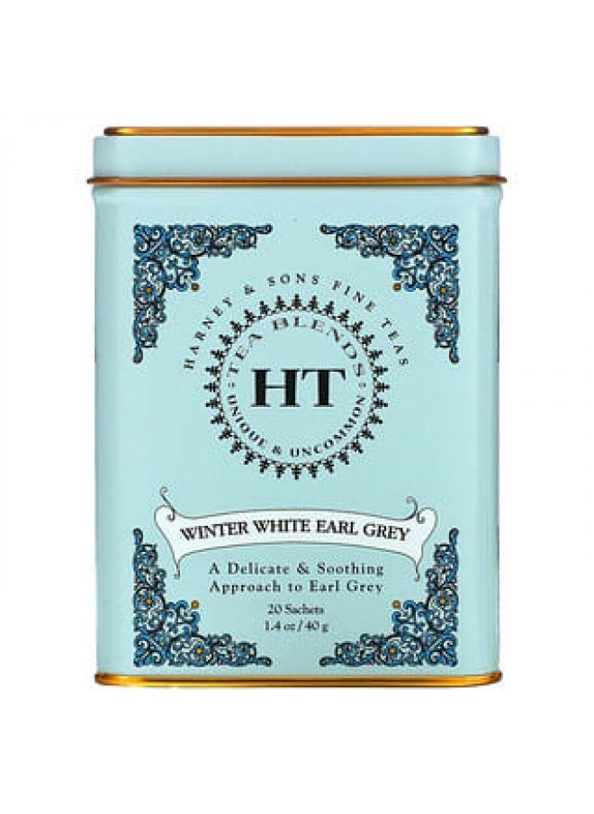 Harney & Sons, HT Tea Blends, Winter White Earl Grey Tea, 20 Sachets, 1.4 oz (40 g) - pzsku/Z13E305EBBDD346BBB296Z/45/_/1652349767/21d89c6e-962a-4da6-acd6-00911fd0b67c