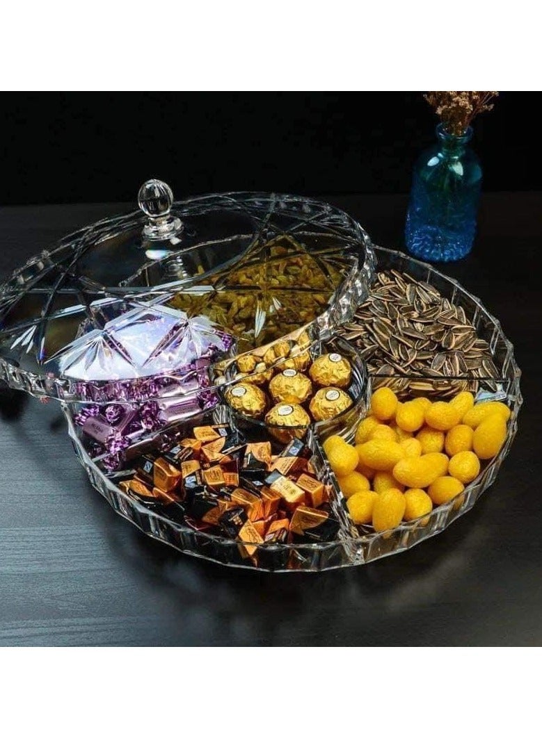 طبق تسالي عملي وأنيق – تقسيم مثالي للحلويات والمكسرات  - Image 3